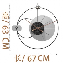 轻奢nomon挂钟北欧式现代时尚时钟静音简约石英钟大钟表客厅创意
